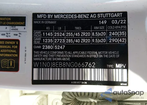 2022 Mercedes-Benz Glc 300 4Matic Coupe from USA, damaged, VIN W1N0J8EB8NG066762